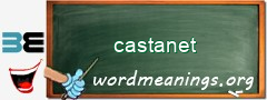 WordMeaning blackboard for castanet